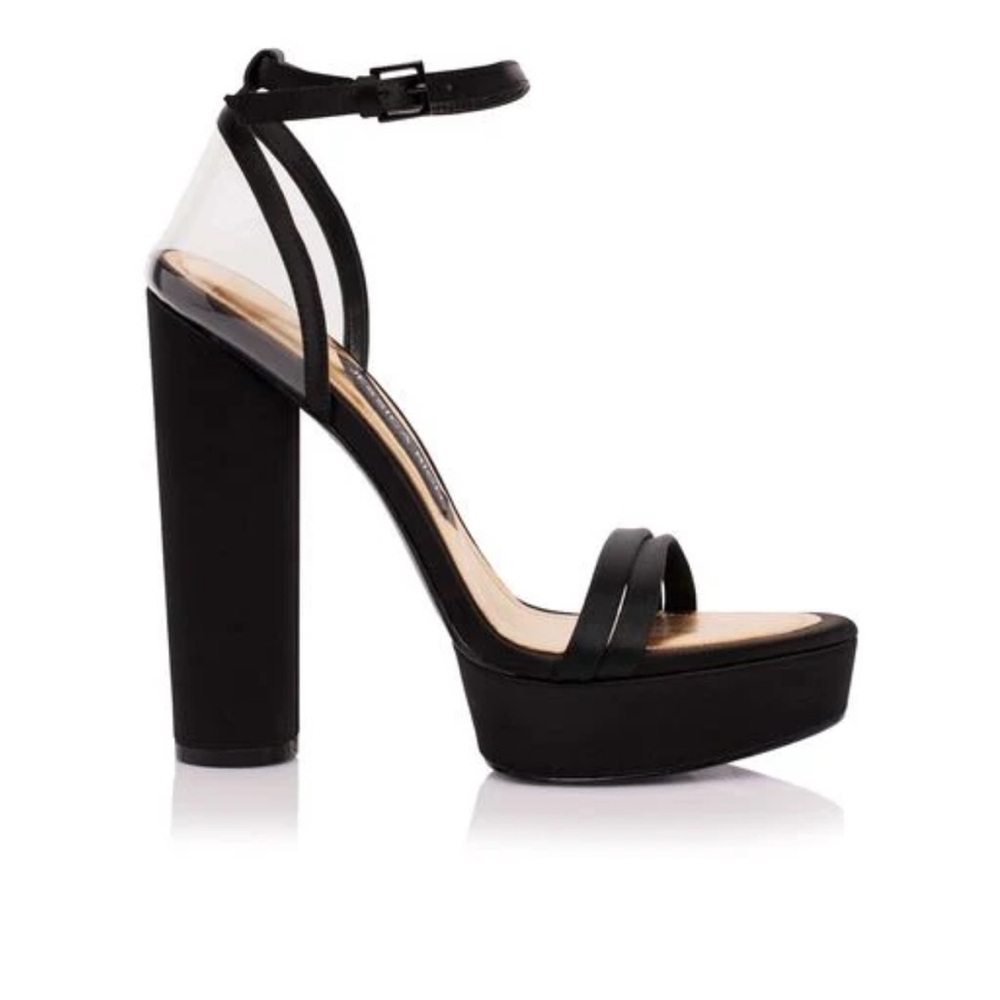Jessica Rich Satin Noir Platform Sandal, Women’s size 40/ US 10